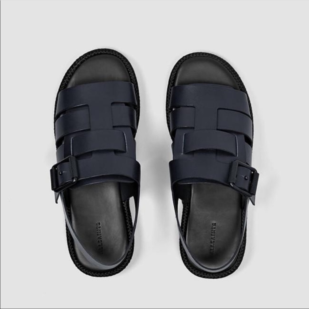 All Saints Botan Slingback Sandal Platform Woven